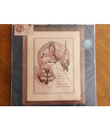 Vintage Dimensions Sunset Counted Cross Stitch WOLF ROBE &quot;Walk Softly&quot; K... - $23.83 CAD