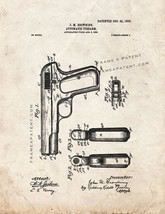 Colt Model 1903 Pocket Hammerless Automatic Pistol Patent Print - Old Look - £6.25 GBP+
