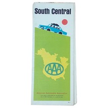 Vintage 60&#39;s 1968 &quot;South Central States&quot; Road Map Paper Travel Fold Out AAA Auto - £8.42 GBP