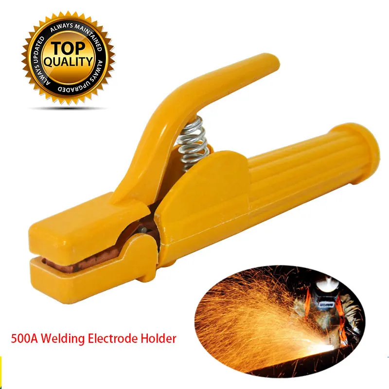 Electrode Holder Welder Clamp With Insulated Handle Fit For 10-20 Feet AWG Cable - £127.02 GBP