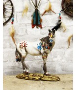 Native Indian Tribal Beauty Medicine Spirit Horse Hand Crafted Statue 8&quot;... - $47.83 CAD