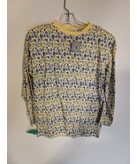 BRASS PLUM-Nordstrom-Vintage-Womans-Small -Flowers-Top-NWT&#39;s -Yellow-blue - $30.78