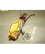 Cornerstone Design Handmade Needlepoint Canvas Started Golf Bag Tapestry  - £27.53 GBP