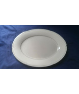 Noritake Sterling Cove Serving Platter 13.5”x10” oval #7720 Platinum Ver... - £36.75 GBP