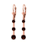 2.5 Carat 14k Solid Rose Gold Chandelier Earrings Garnet - $6,565.53 MXN