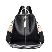New Women Backpacks Soft Leather Backpack Fashion Anti-theft Shoulder School Bag - £41.01 GBP
