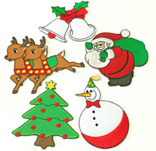 Christmas Tree Decoration Embroidered Patch 3 Inch Decor Sew Iron on Badge Craft - £9.42 GBP