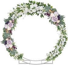 6.5 Ft Round Metal Arch Arbor Indoor Outdoor Event Party Decorations Wed... - $31.86