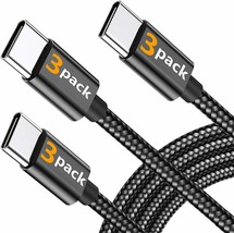 Braided USB C Type-C Fast Charging Data SYNC Charger Cable Cord 3/6/10FT LONG - £12.04 GBP+