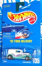 Hot Wheels Mid 1990s Release #135 &#39;32 Ford Delivery White &amp; Aqua w/ 7SPs - £3.98 GBP