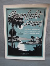Antique 1900s &quot;Moonlight On The Ganges&quot; Sheet Music #155 - £15.47 GBP