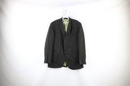 Vintage 60s Streetwear Mens 42R Wool 3 Button Suit Coat Sport Jacket Bla... - £47.79 GBP