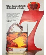 SEAGRAM&#39;S 7 CROWN AND BE SURE-Distilles-1971 Vintage Print Ad - $11.21