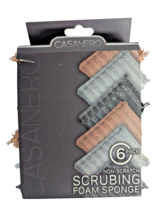 Casanero Scrubbing Sponge 6-Pk Non-scratch Iridescent Multicolor Metalli... - $18.97