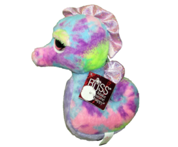 9&quot; Russ Lil Peepers Sara Sea Horse Plush Stuffed Animal Tag Purple Pink Sparkly - £8.51 GBP