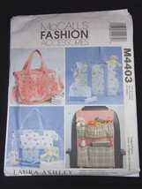 McCall&#39;s Pattern 4403 Laura Ashley Diaper bags tote bag Car organizer - £4.59 GBP