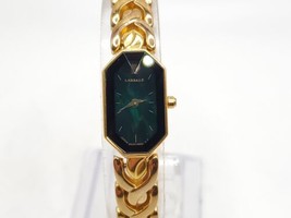 Seiko Lassale Watch Women&#39;s New Battery Emerald Colored Dial 12mm 2E20-7159 - £118.86 GBP