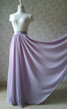 Rustic Wedding Lavender Maxi Chiffon Skirt Lace Top 2-Piece Bridesmaid Dresses image 6