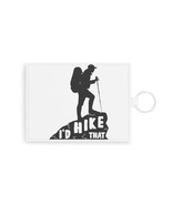 Personalized Leather Card Holder: &#39;I&#39;d Hike That&#39; - Black Polyester Faux... - £16.27 GBP