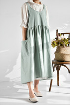 Kayotuas Women Dress 2022 Summer Autumn Fashion Cotton Linen Plain dress Garden  - £151.84 GBP