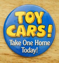 Vintage Pinback Button Chevron Gas Oil Promo Advertising Toy Cars Take O... - $12.86