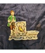 Vintage Porcelain Smoking Set Japan (Green Jacket &amp; Yellow Bird) - $10.00