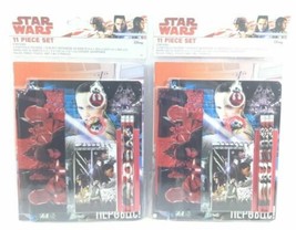 2 Disney Star Wars Stationery 11 Piece Set Ruler Portfolio Folders Penci... - £17.49 GBP