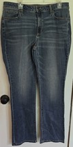 Womens 16 Sonoma Vintage Blue Distressed Wash Curvy Bootcut Denim Jeans - $350.81 MXN