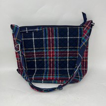 Vera Bradley Tote Bag Womens Multicolor Plaid Cotton Shoulder Adjustable Strap - £16.65 GBP