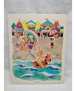 Vintage Playskool Children On A Beach Tray Puzzle Golden Press 80-12c - $191.02 MXN