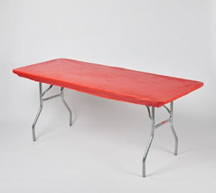 8&#39; x 30&#39;&#39; Plastic Elastic Table Cover (SOLID) - £4.48 GBP