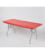 8&#39; x 30&#39;&#39; Plastic Elastic Table Cover (SOLID) - £4.42 GBP