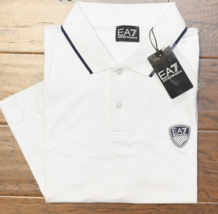 Emporio Armani EA7 $125 Mens Short Sleeve Slim Fit Stretch Cotton Polo S... - £51.39 GBP