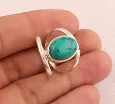 Tibetan Turquoise Gemstone Solid 925 Sterling Silver Partywear Ring Unis... - $11.19+