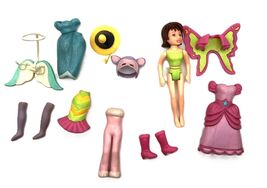 Polly Pocket Doll 2001 Costume Party Lila Doll Incomplete With Extras - $11.95