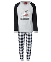 allbrand365 designer Big Kids 2-Pieces Sleighing Pajama Set Buffalo Chec... - £28.36 GBP