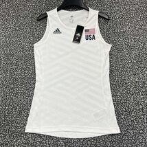 Adidas Jersey Shirt Women Small White USA Volleyball Sleeveless New S - €39,87 EUR