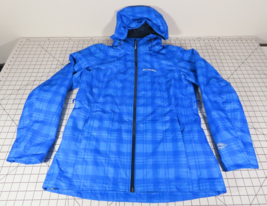 Columbia Whirlibird Interchange Blue Plaid Winter Ski Jacket M Hooded Full Zip - £23.59 GBP