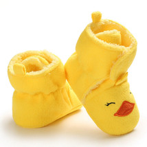 Baby Girls Boys Cozy Fleece Booties Duck Design Newborn Shoes Toddler Footwear - £10.33 GBP
