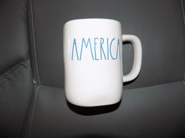 Rae Dunn AMERICA Mug with Red Interior LL Artisan Collection by Magenta - £17.74 GBP