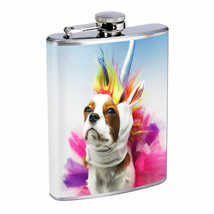 Unicorn Dog Em1 Flask 8oz Stainless Steel Hip Drinking Whiskey - £12.01 GBP