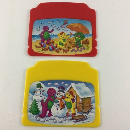 Barney & Friends Learning Laptop Replacement Cards Disc Cartridges Vintage 1990s - $21.73
