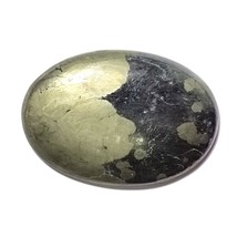 68.96 Carats TCW 100% Natural Beautiful Pyrite Oval Cabochon Gem by DVG - £15.75 GBP