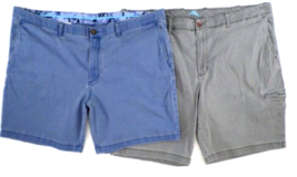 Lot of 2 Tommy Bahama Men&#39;s Walking Shorts 46RG Blue &amp; 46LG Gray (47&quot; waist) - £31.65 GBP