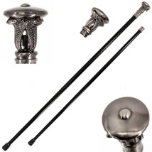 36.5 Inches Serpent Cobra Steel Walking Stick Gentleman&#39;s Cane - €31,35 EUR