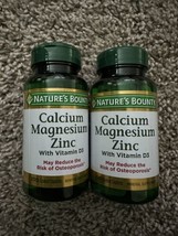 2X Calcium Magnesium Zinc + Vitamin D-3  100 Caplets, Bone Muscle Immune Support - £9.42 GBP