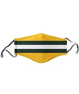 Green &amp; Yellow Stripes Kids Team Mask - Face Accessory - Fan Gear - $5.47 CAD