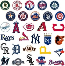 30 MLB Baseball Logo Decals Vinyl Stickers for Luggage Laptop Helmets Ce... - $8.70