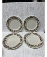 Salad Plates 4 8.5” Royal Doulton Tintern Pattern D.8609 Made In England - $67.22 CAD