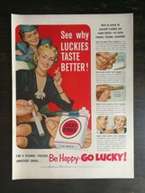 Vintage 1952 Lucky Strike Cigarettes Full Page Original Ad 1221 - £5.28 GBP